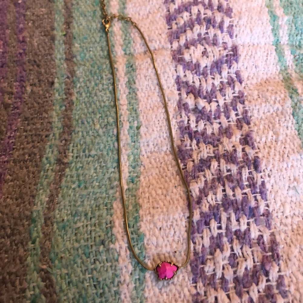 Hot pink Kendra Scott necklace